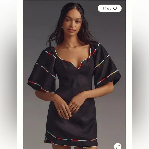 NWT Farm Rio Colored Stripes Short Puffed Sleeve Linen Mini Dress. Size  X-Small is available for purchase on au PAY Market - Imported Goods Online  Store Co.Ltd. | au PAY Market -